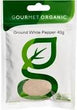 Gourmet Organic White Pepper Ground 40g